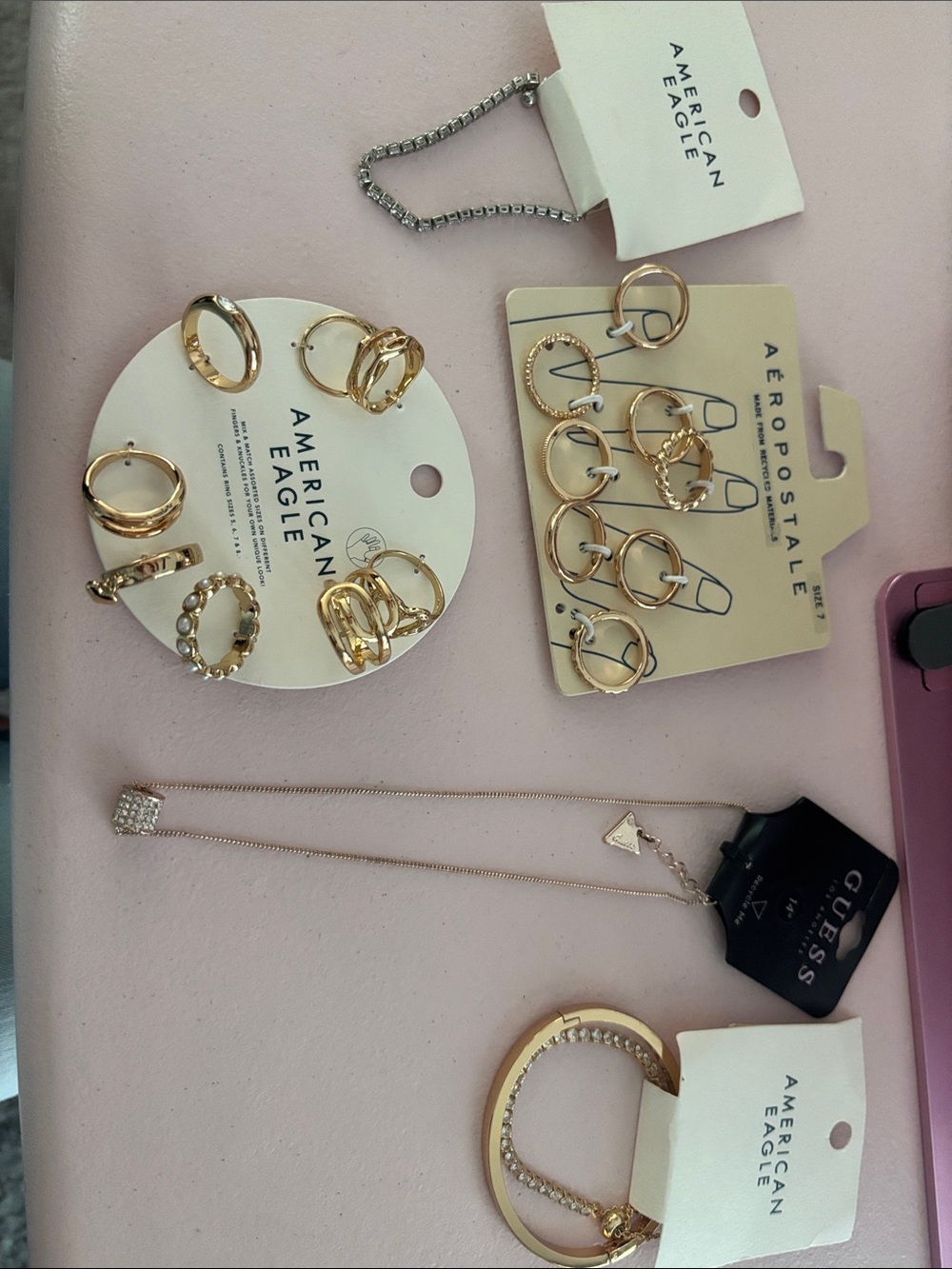 American Eagle Outfitters Gold-Tone Ring and Bracelet Jewelry Set